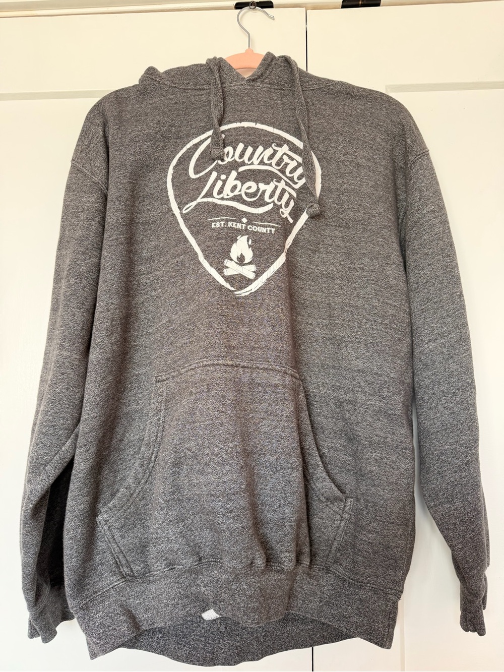 country liberty Heather Gray Logo Pullover Hoodie